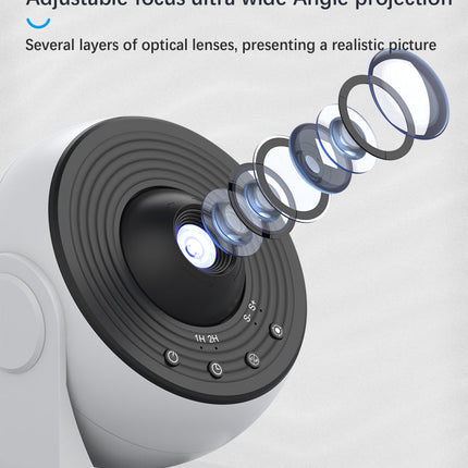 Galaxy Projector for Bedroom Pro Version, Upgraded Film Disc Star Projector for Kid 12 in 1 Planetarium Projector HD Image Adjustable Knob 360° Rotating 1/2h Timer Simple 4-Button Control