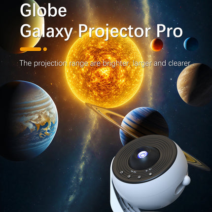 Galaxy Projector for Bedroom Pro Version, Upgraded Film Disc Star Projector for Kid 12 in 1 Planetarium Projector HD Image Adjustable Knob 360° Rotating 1/2h Timer Simple 4-Button Control