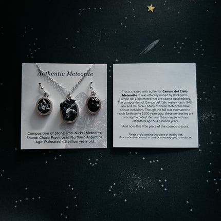 Small Teardrop Meteorite Pendant