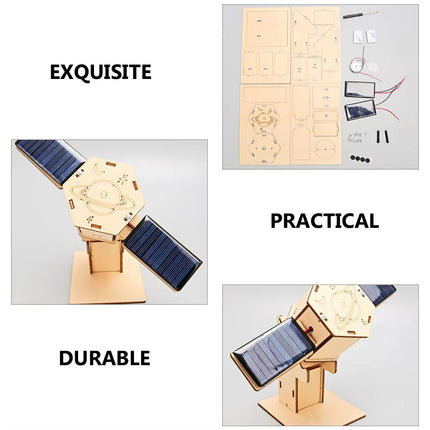 Diy Technology Small Production Stem Experimental Teaching Aids Space Model Artificial Satellite Educational Toys Solar Power Toy Kit Science