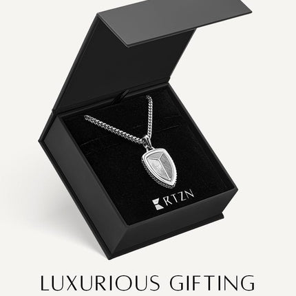 Meteorite Shield Pendant Necklace
