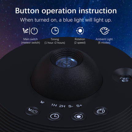 Planetarium Projector Pro for Bedroom, 13 in 1 Star Projector Galaxy Light, Ceiling Night Light Milky Way Mood Lighting with Timer, LED Space Galaxy Lamp Bedroom Room Decor for Adults Kids - BLACK