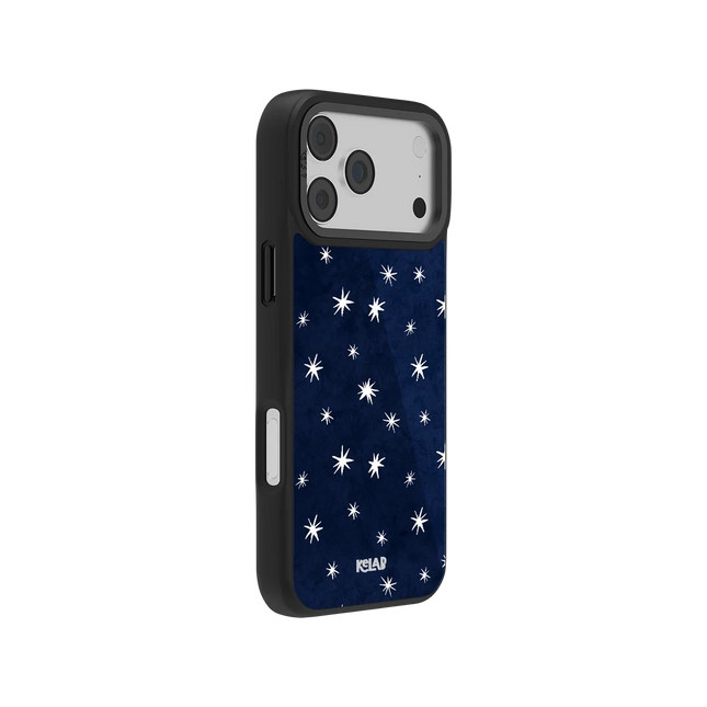 Starglimmer | Deep Blue Hand-Drawn Celestial Star iPhone Case