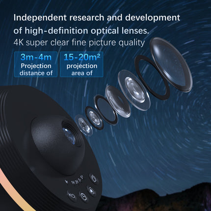 Planetarium Projector Pro for Bedroom, 13 in 1 Star Projector Galaxy Light, Ceiling Night Light Milky Way Mood Lighting with Timer, LED Space Galaxy Lamp Bedroom Room Decor for Adults Kids - BLACK