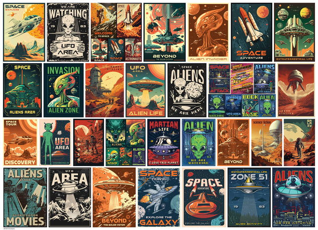 Alien Invasion Collage