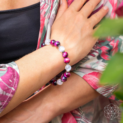 Shape Your Future – Pink Galaxy Tiger’s Eye Bracelet