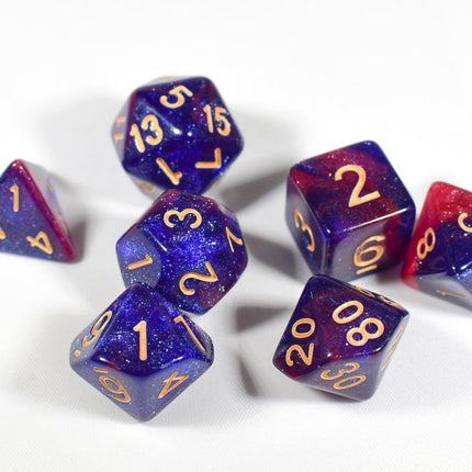 Purple/Blue Galaxy Dice by Udixi Dice