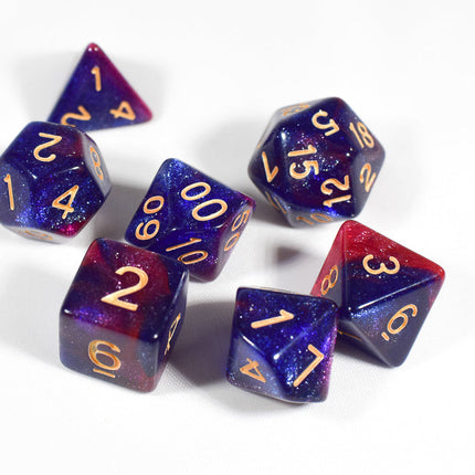 Purple/Blue Galaxy Dice by Udixi Dice