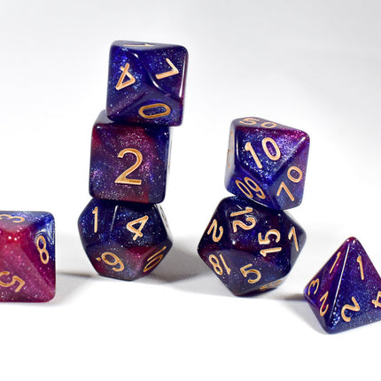 Purple/Blue Galaxy Dice by Udixi Dice