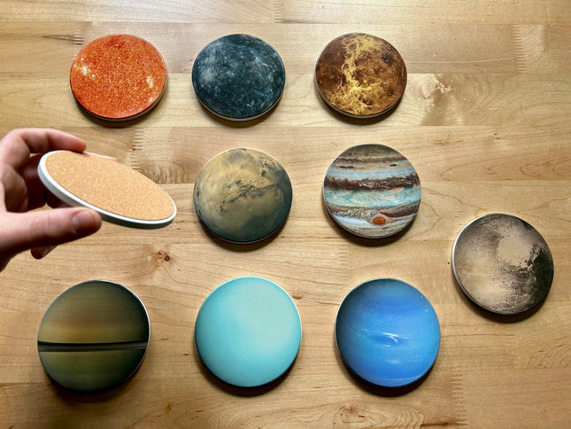 Planets Ceramic 10-Coaster Set