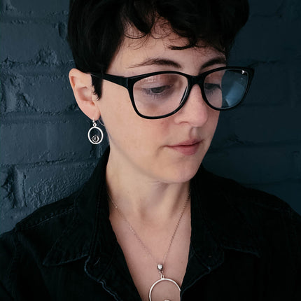 Circle Necklace with Authentic Raw Meteorite
