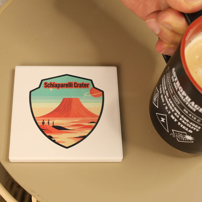 Mars Locations Ceramic Coaster Set