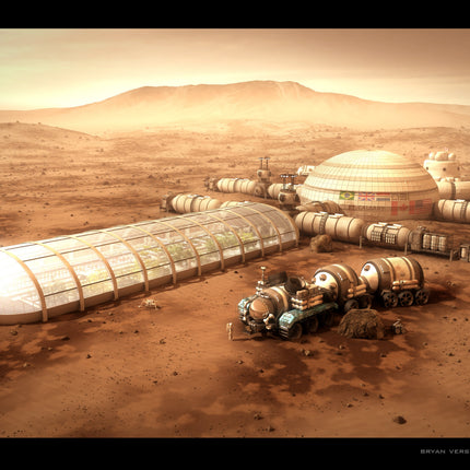Bryan Versteeg Signed Print - Mars Ft. Calgary (cam 19)