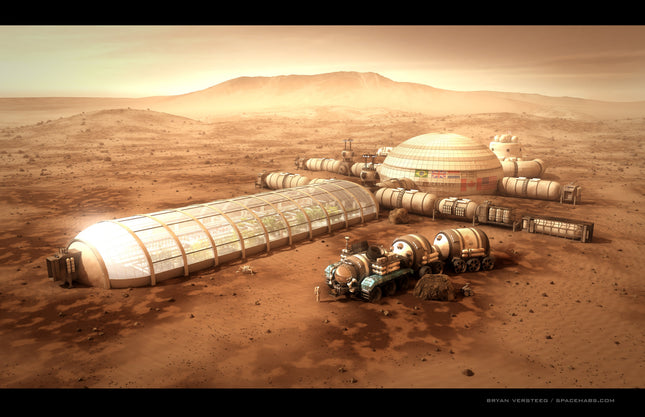 Bryan Versteeg Signed Print - Mars Ft. Calgary (cam 19)