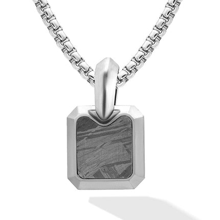 Meteorite Square Pendant Necklace