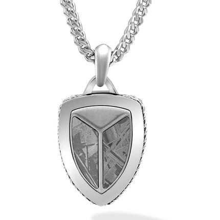 Meteorite Shield Pendant Necklace