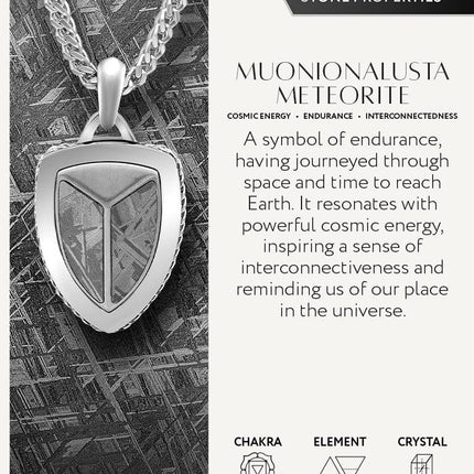 Meteorite Shield Pendant Necklace
