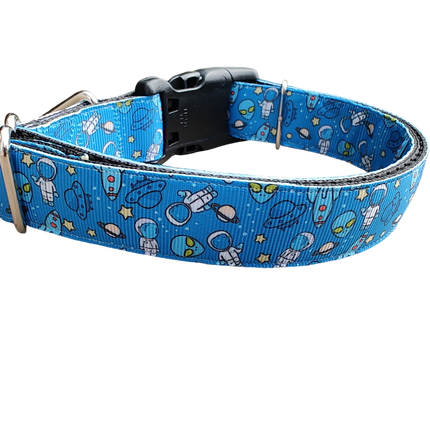 Aliens in Space Nylon Dog Collar
