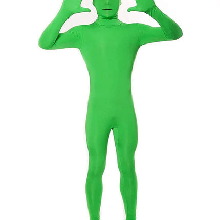 Alien Cosplay Costume – Green Zentai Jumpsuit for Kids & Adults