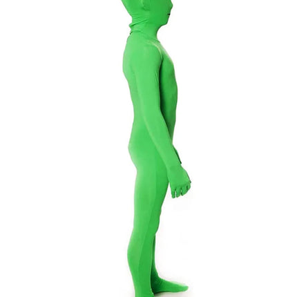 Alien Cosplay Costume – Green Zentai Jumpsuit for Kids & Adults