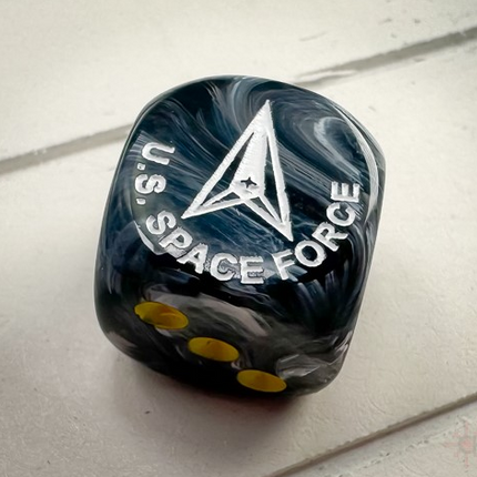 Space Force d6 (Dice colors are filled at random) | Pipped Dice 16mm