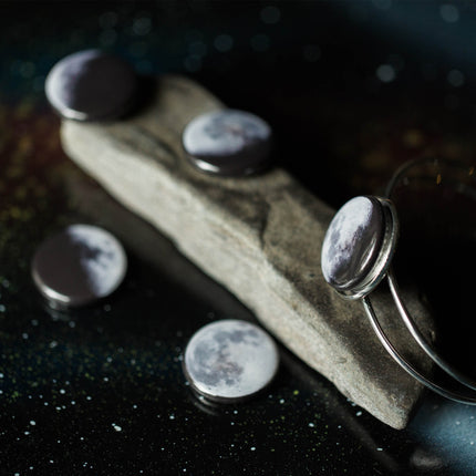 Interchangeable Moon Phase Cuff Bracelet