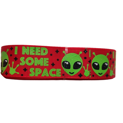 I Need Some Space Alien Nylon Dog Collar