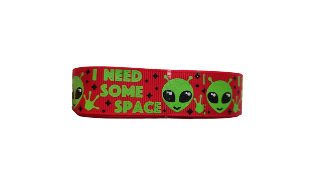 I Need Some Space Alien Nylon Dog Collar