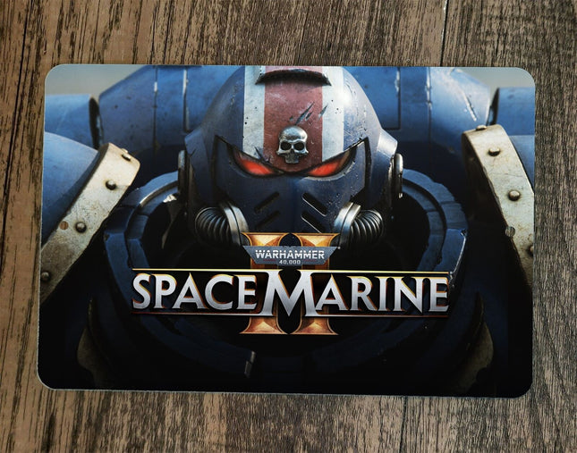Warhammer 40000 Space Marine 2 II 8x12 Metal Wall Sign